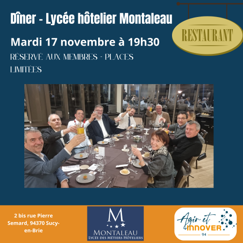 1er Diner -Lycée hôtelier Montaleau